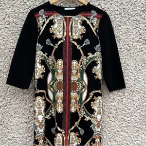 Zara Collection Baroque Style Midi Shift Dress
